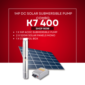1HP DC SOLAR SUBMERSIBLE PUMP COMBO